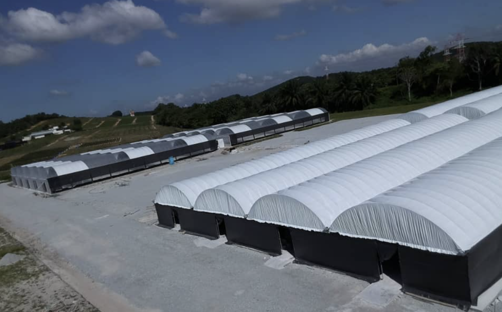 Unique Biotech Malaysia greenhouses under construction