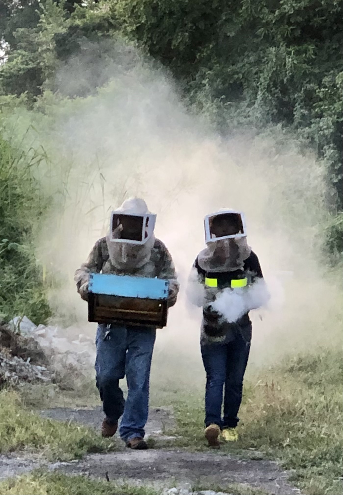 beekeepers smoke boxes mexico